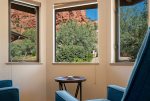 Red rock views from indoors and out